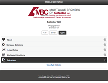 Tablet Screenshot of mortgagebrokersofcanada.com